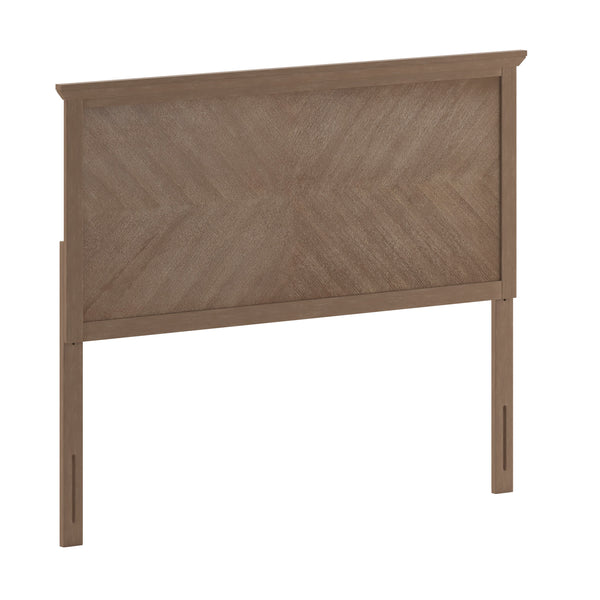 Light Brown,Full |#| Contemporary Full Size Herring Bone Wooden Headboard Only Light Brown