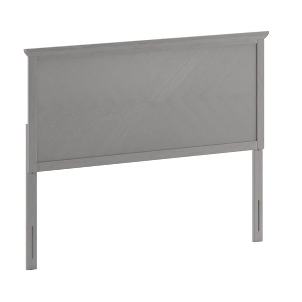 Gray Wash,Queen |#| Contemporary Queen Size Herring Bone Wooden Headboard Only in Gray Wash