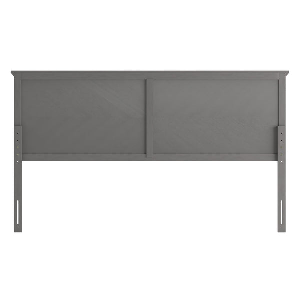 Gray Wash,King |#| Contemporary King Size Herring Bone Wooden Headboard Only in Gray Wash