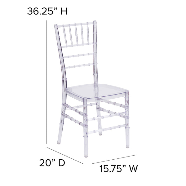 Crystal Ice |#| Crystal Ice Stacking Chiavari Chair - Event Seating - Stack Chairs