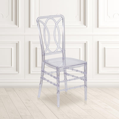 Flash Elegance Transparent Stacking Chair with Designer Back - Event Chair - UV Resistant - View 2