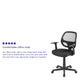 Black |#| Flash Fundamentals Mid-Back Black Mesh Swivel Ergonomic Task Office Chair - Arms