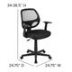 Black |#| Flash Fundamentals Mid-Back Black Mesh Swivel Ergonomic Task Office Chair - Arms