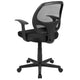 Black |#| Flash Fundamentals Mid-Back Black Mesh Swivel Ergonomic Task Office Chair - Arms