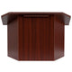 Foldable Tabletop Lectern in Mahogany - Slanted Top with Ledge