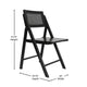 Black |#| 2 Pack Commercial Cane Rattan Folding Chairs - Wood Backs and Seats - Black