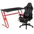 Gaming Desk and Footrest Reclining Gaming Chair Set with Cup Holder and Headphone Hook