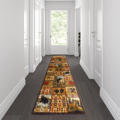 Gaylord Collection Wilderness Area Rug with Jute Backing for Indoor Use