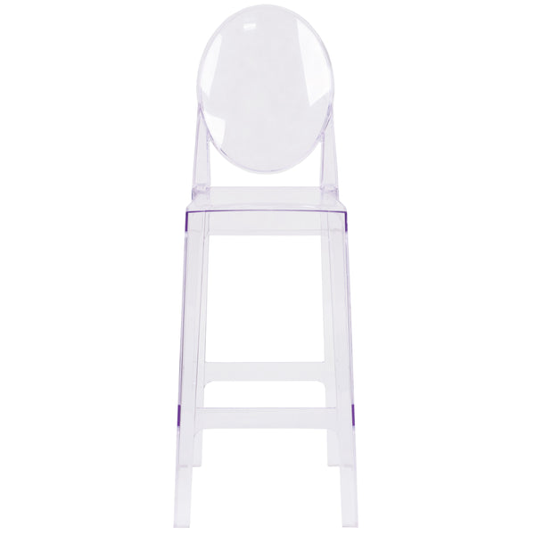 Ghost Barstool with Oval Back in Transparent Crystal - Wedding Chairs