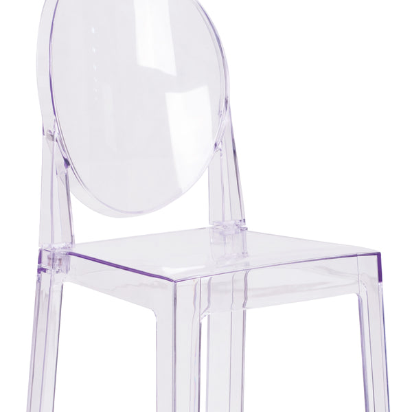 Ghost Barstool with Oval Back in Transparent Crystal - Wedding Chairs