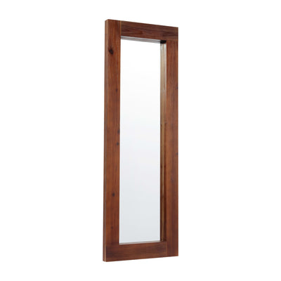 Graham Full Length Mirror, Wall Mounted or Wall Leaning, Rustic Solid Wood Frame - View 1
