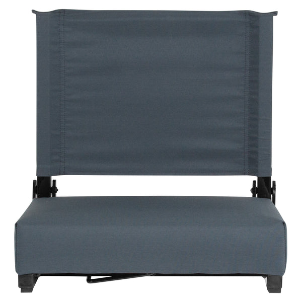 Dark Blue |#| 500 lb. Rated Lightweight Stadium Chair-Handle-Padded Seat, Dark Blue