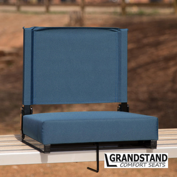 Teal |#| 500 lb. Rated Lightweight Stadium Chair-Handle-Padded Seat, Teal