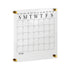 Grayson Acrylic Wall Calendar with Dry Erase Marker and Mounting Hardware, 14" Square, w/Black Print