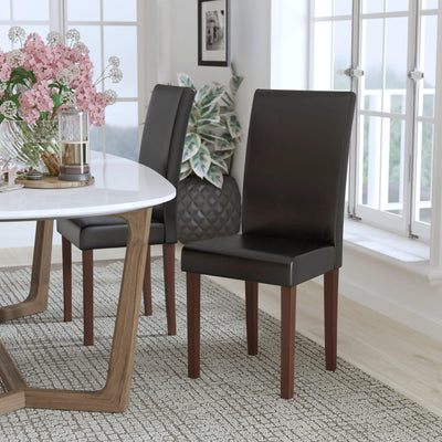 Greenwich Series Upholstered Panel Back Mid-Century Parsons Dining Chairs - View 2