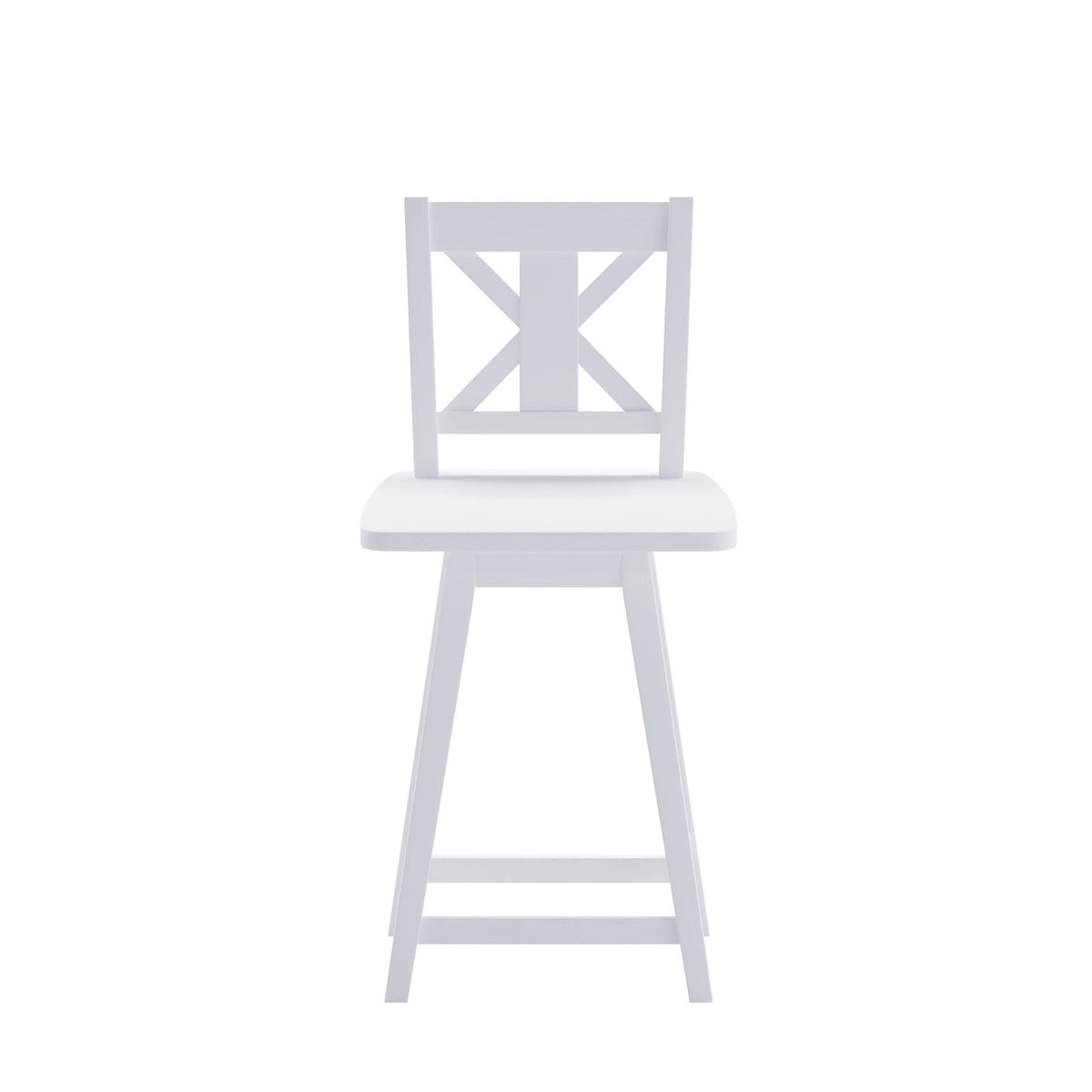 White Wash |#| Commercial 360° Swivel Wood Counter Height Stool in Antique White Wash