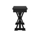 40" x 12" Antique Solid Pine Farmhouse Folding Bench in Black Wash