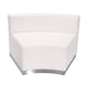 Melrose White |#| 10 PC White LeatherSoft Modular Reception Configuration w/Taut Back &Seat
