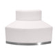 Melrose White |#| 10 PC White LeatherSoft Modular Reception Configuration w/Taut Back &Seat