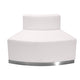 Melrose White |#| 3 PC White LeatherSoft Modular Reception Configuration w/Taut Back &Seat