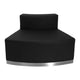 Black |#| 3 PC Black LeatherSoft Modular Reception Configuration w/Taut Back &Seat