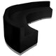 Black |#| 5 PC Black LeatherSoft Modular Reception Configuration w/Taut Back &Seat