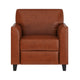 Cognac |#| Cognac LeatherSoft Chair with Clean Line Stitched Frame - Reception Seating