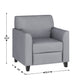 Gray |#| Gray LeatherSoft Chair with Clean Line Stitched Frame - Reception Seating