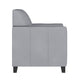 Gray |#| Gray LeatherSoft Chair with Clean Line Stitched Frame - Reception Seating