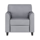 Gray |#| Gray LeatherSoft Chair with Clean Line Stitched Frame - Reception Seating