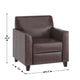 Brown |#| Brown LeatherSoft Chair with Clean Line Stitched Frame - Reception Seating