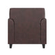 Brown |#| Brown LeatherSoft Chair with Clean Line Stitched Frame - Reception Seating