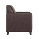 Brown |#| Brown LeatherSoft Chair with Clean Line Stitched Frame - Reception Seating
