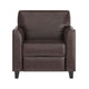 Brown |#| Brown LeatherSoft Chair with Clean Line Stitched Frame - Reception Seating