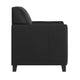 Black |#| Black LeatherSoft Chair with Clean Line Stitched Frame - Reception Seating