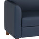 Navy |#| Navy LeatherSoft Chair with Clean Line Stitched Frame - Reception Seating
