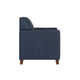 Navy |#| Navy LeatherSoft Chair with Clean Line Stitched Frame - Reception Seating