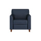Navy |#| Navy LeatherSoft Chair with Clean Line Stitched Frame - Reception Seating
