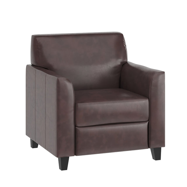 HERCULES Diplomat Series LeatherSoft Chair with Clean Line Stitched Frame - View 1