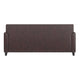 Brown |#| Brown LeatherSoft Sofa with Clean Line Stitched Frame - Reception Seating