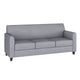Gray |#| Gray LeatherSoft Sofa with Clean Line Stitched Frame - Reception Seating