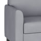 Gray |#| Gray LeatherSoft Sofa with Clean Line Stitched Frame - Reception Seating