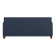 Navy |#| Navy LeatherSoft Sofa with Clean Line Stitched Frame - Reception Seating