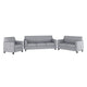 Gray |#| Reception Set in Gray with Clean Line Stitched Frame - Hospitality Seating