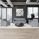 Gray |#| Reception Set in Gray with Clean Line Stitched Frame - Hospitality Seating