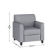 Gray |#| Reception Set in Gray with Clean Line Stitched Frame - Hospitality Seating