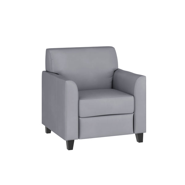 Gray |#| Reception Set in Gray with Clean Line Stitched Frame - Hospitality Seating