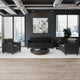 Black |#| Reception Set in Black with Clean Line Stitched Frame - Hospitality Seating