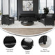 Black |#| Reception Set in Black with Clean Line Stitched Frame - Hospitality Seating