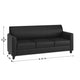 Black |#| Reception Set in Black with Clean Line Stitched Frame - Hospitality Seating